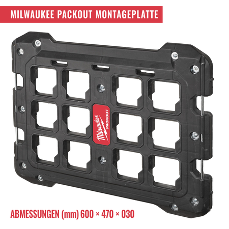 Milwaukee PACKOUT Mounting Plate Montageplatte Boden / Wand montage 4932471638