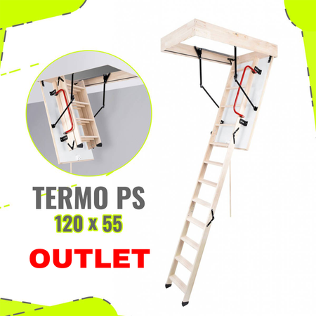 OUTLET Bodentreppe OMAN TERMO PS 120 x 55 Dichtung und 26 mm dicker Lukendeckel