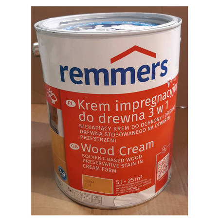 OUTLET Remmers Holzschutz-Creme Holz Lasur für Außen - Kiefer - Pinie - 5 L