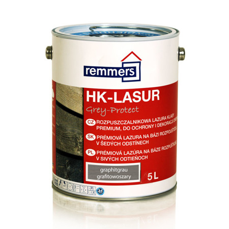 Remmers HK-Lasur Grey-Protect 5 L Holzlasur Holzschutz - Graphitgrau