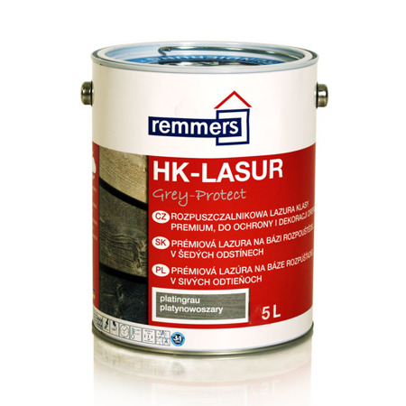 Remmers HK-Lasur Grey-Protect 5 L Holzlasur Holzschutz - Platingrau