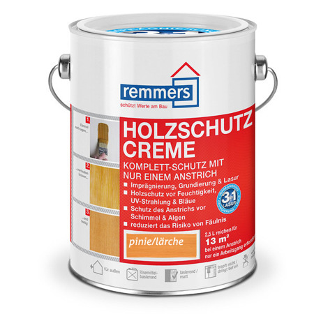 Remmers Holzschutz-Creme 0,75 L Holz Lasur für Außen - Pinie/Lärche