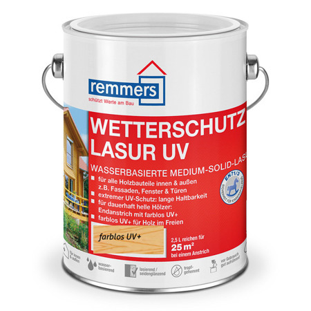 Remmers Wetterschutz Lasur UV 2,5 L Holzschutzgel - Farblos