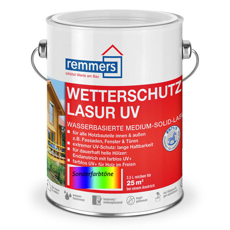 Remmers Wetterschutz Lasur UV 2,5 L Holzschutzgel - Sonderfarbtöne