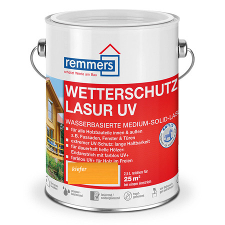 Remmers Wetterschutz Lasur UV 5 L Holzschutzgel - Kiefer
