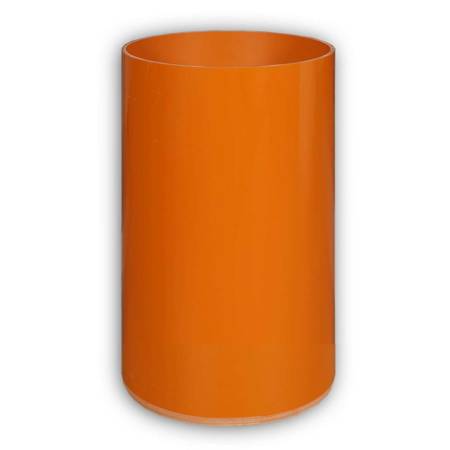 Rura PVC trzonowa/wznosząca DN/OD 400x7.9x1000mm SN2, gładka bezkielichowa, kolor pomarańczowy