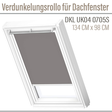 Velux DKL UK04 0705S Roleta 134x98 zaciemniająca (karton Velux 139,10x7,6x10,6 cm, Waga brutto: 2,147 kg)