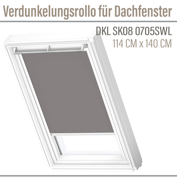 Velux Roleta DKL SK08 0705SWL 114x140 zaciemniająca białe prowadnice