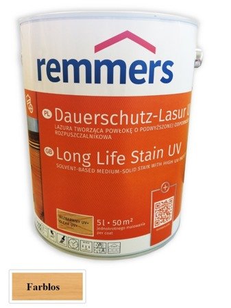 Outlet Remmers Dauershutz-Lasur Langzeit-Lasur UV 5 L Holzschutz - farblos