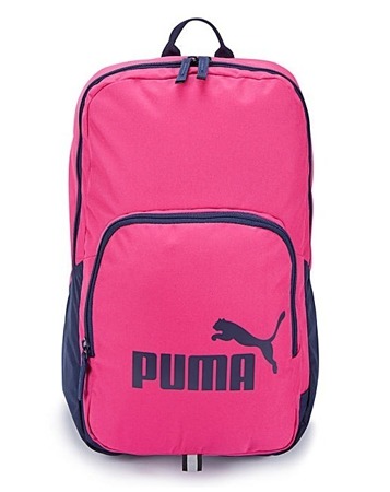 Plecak Szkolny Puma Phase Różowy Z Czarnym Napisem