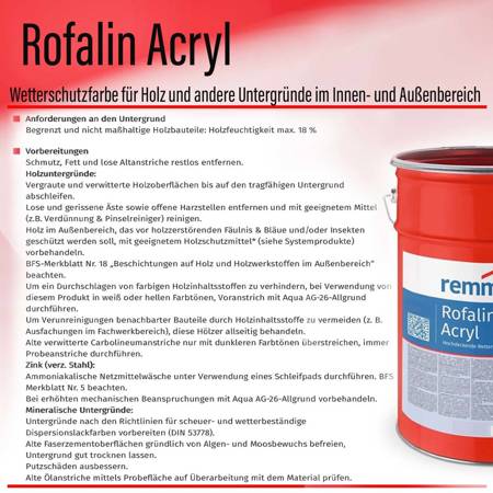 REMMERS ROFALIN ACRYL CREMEWEISS 2,5L