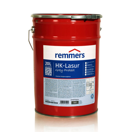 Remmers HK-Lasur Grey-Protect 20 L - grafitowoszary