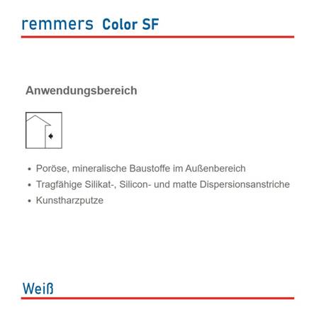 Remmers Siliconfarbe SF 5L Fassadenfarbe - Wiess